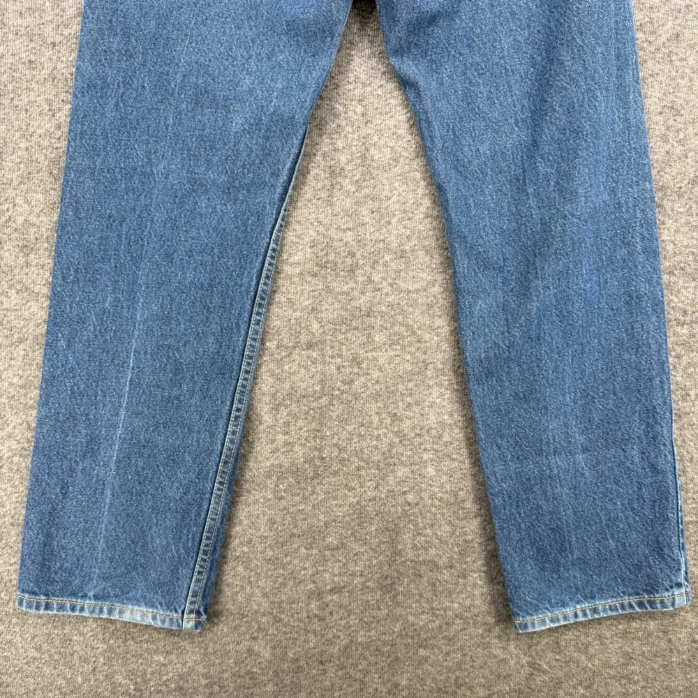 Levis 505 Straight Fit Jeans Medium Wash Blue Denim Pants 32 Relaxed Casual wear